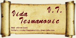 Vida Tešmanović vizit kartica